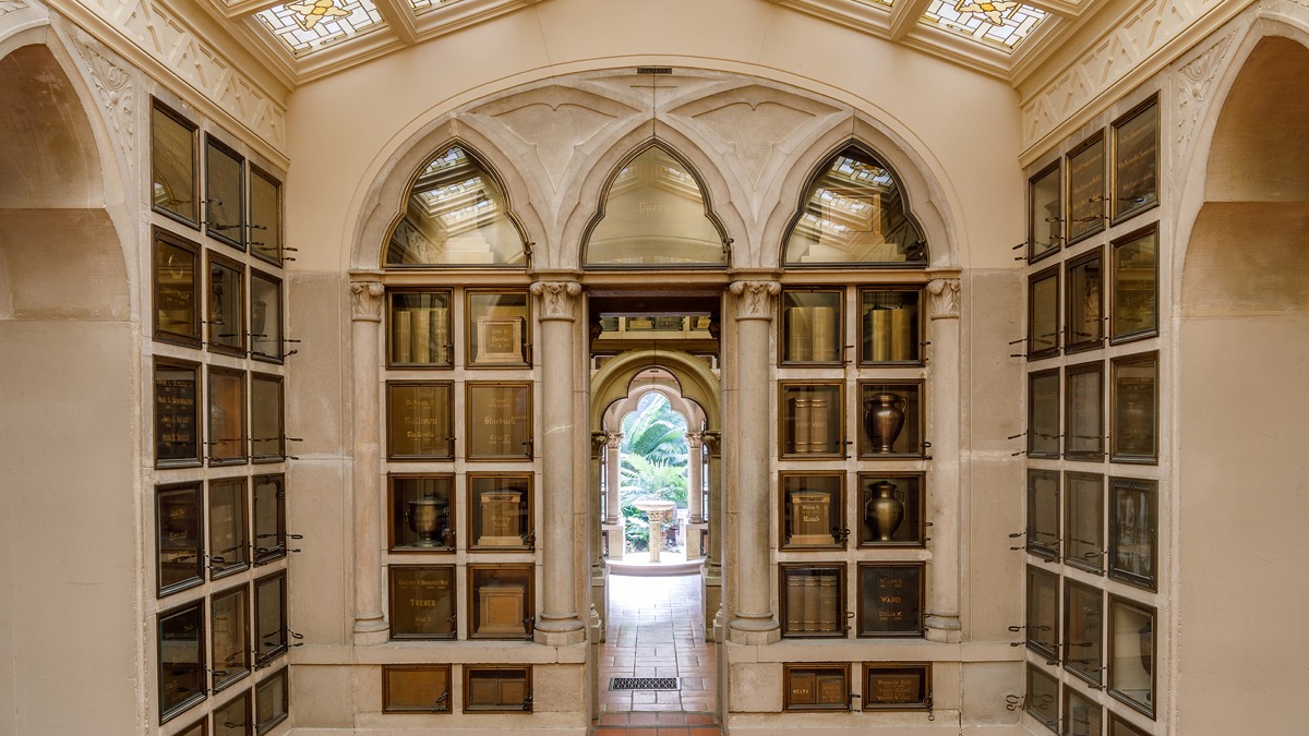 columbarium with niches