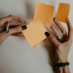 brown sticky notes