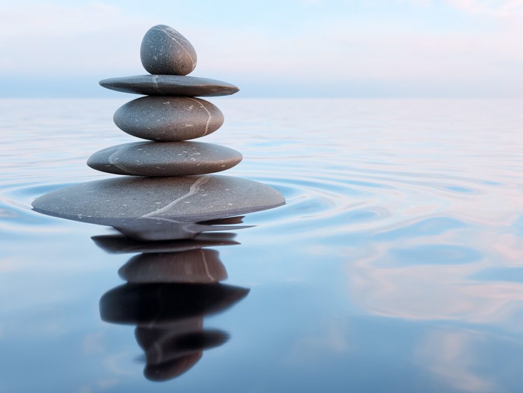 water and zen stones