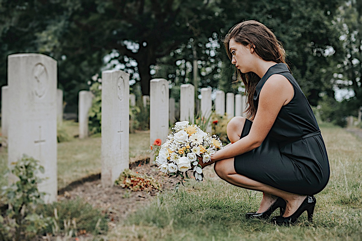 women's funeral dress