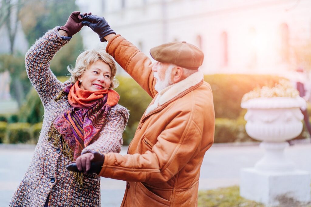 older couple dancing