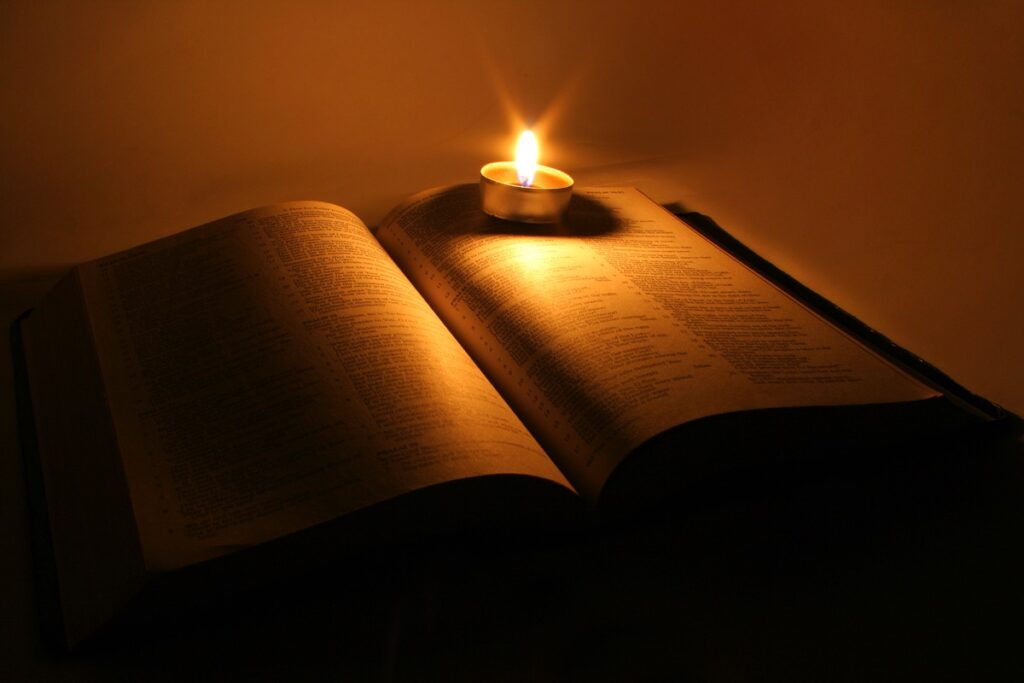 bible and candle